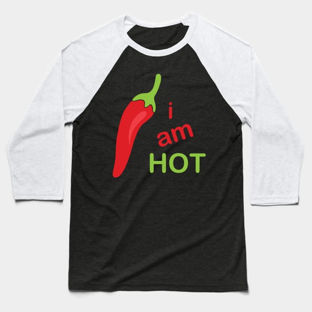 Hot Pepper Baseball T-Shirt by valentinahramov